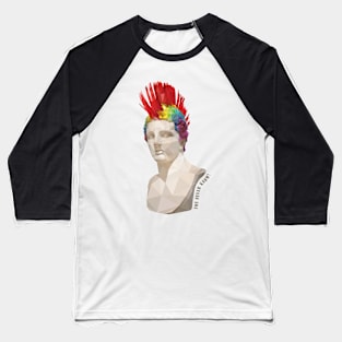 Greek Punk Mohawk Sculpture Baseball T-Shirt